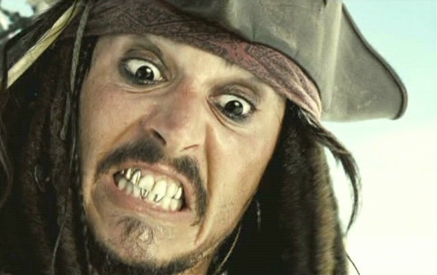 jack sparrow shows his teeth