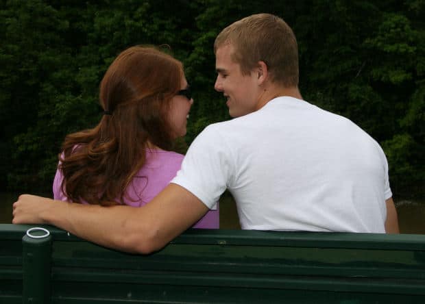 couple on a bench