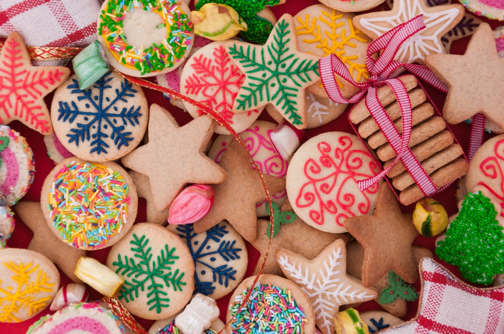 batch of christmas cookies