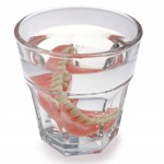 Dentures in a glass of water