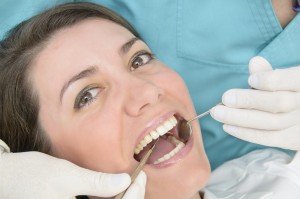 woman getting dental care