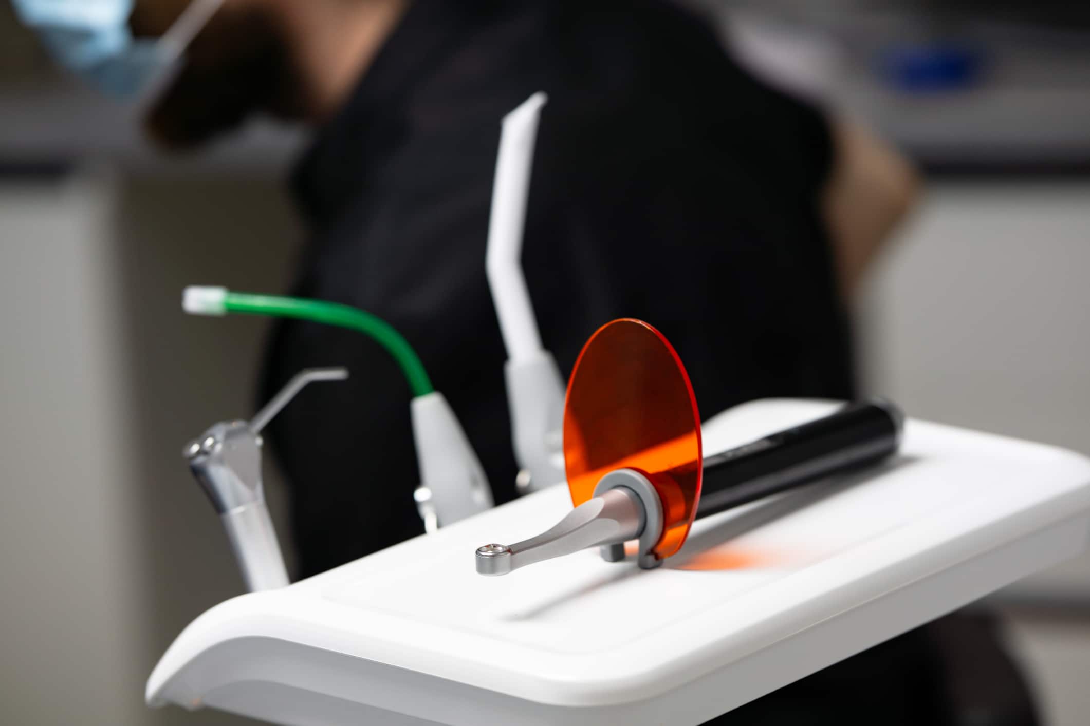 Dental instruments in the dentist's office.